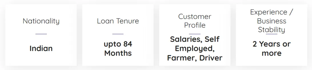 Commercial Vehicle Loan Eligibility