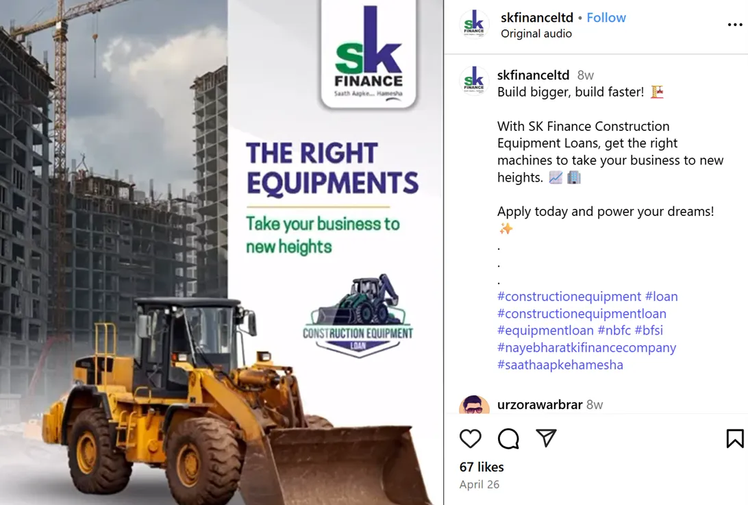 Construction Equipment Loan